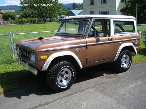 Vollständige Spezifikationen und technische Details 1966 Ford Bronco I 4.9 V8 (127 Hp) AWD