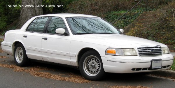 Full specifications and technical details 1999 Ford Crown Victoria (P7) 4.6 i V8 (223 Hp)