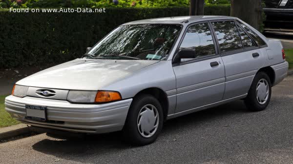 Full specifications and technical details 1991 Ford Escort II (USA) GT 1.8i (128 Hp)