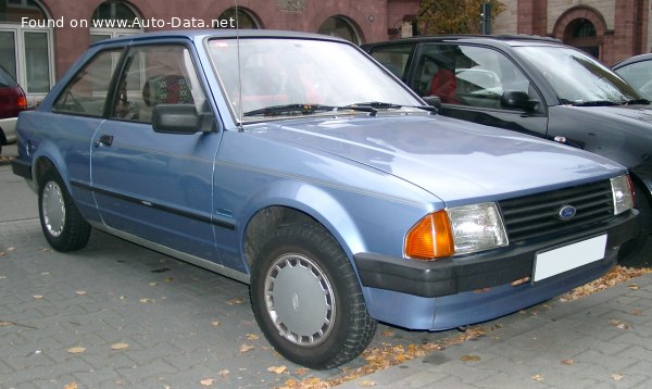 المواصفات والتفاصيل التقنية الكاملة 1980 Ford Escort III (GAA,AWA,ABFT,AVA) 1.3 (69 Hp)