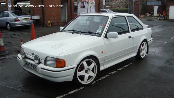 Spécifications complètes et détails techniques 1988 Ford Escort IV (GAF,AWF,ABFT) 1.3 (GAF) (63 Hp)