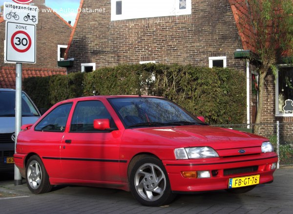 المواصفات والتفاصيل التقنية الكاملة 1990 Ford Escort V (GAL) 1.3 (60 Hp)