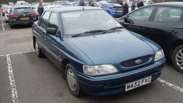 المواصفات والتفاصيل التقنية الكاملة 1994 Ford Escort VI (GAL) 1.6 i 16V (88 Hp)