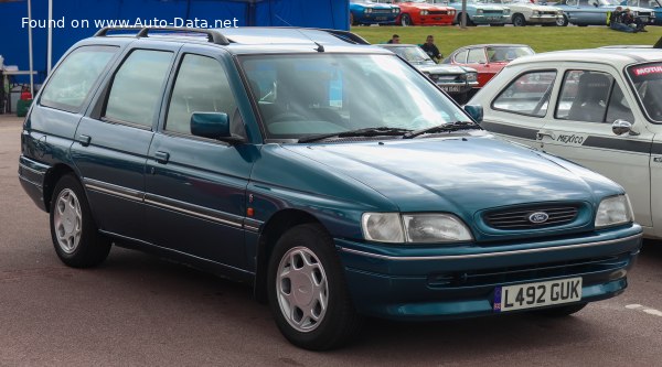 Full specifications and technical details 1992 Ford Escort VI Turnier (GAL) 1.8 D (60 Hp)