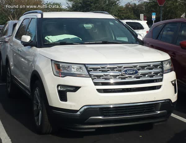 Full specifications and technical details 2018 Ford Explorer V (facelift 2018) 3.5 Ti-VCT V6 (290 Hp) Automatic