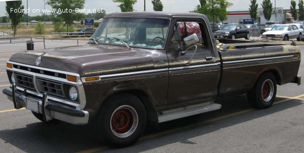 Vollständige Spezifikationen und technische Details 1977 Ford F-Series F-150 VI Regular Cab 5.0 302 V8 (130 Hp) Automatic