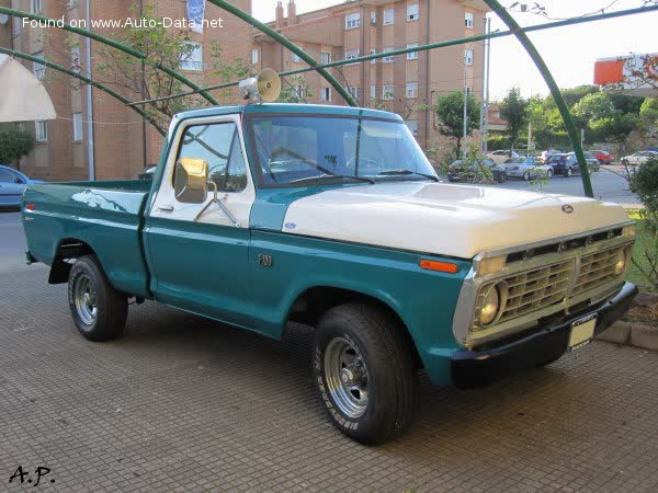 Spécifications complètes et détails techniques 1977 Ford F-Series F-100 VI Regular Cab 5.8 351 V8 (163 Hp)