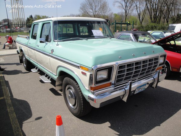 Full specifications and technical details 1975 Ford F-Series F-250 VI Crew Cab 6.4 390 V8 (160 Hp)