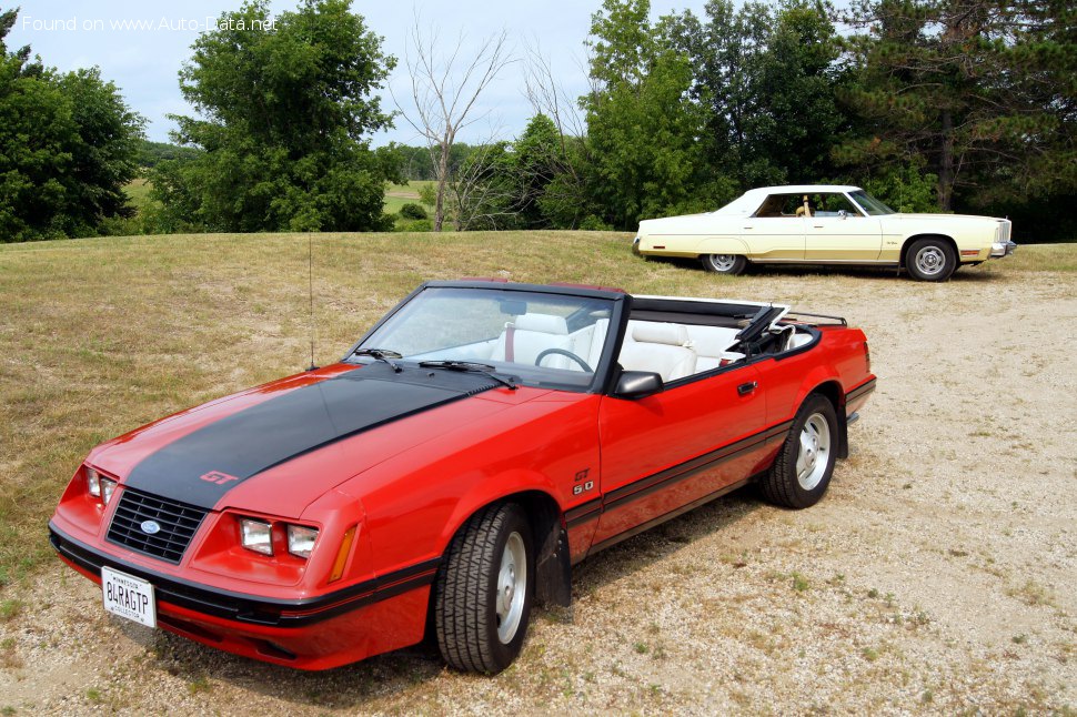 المواصفات والتفاصيل التقنية الكاملة 1978 Ford Mustang Convertible III 2.3i (106 Hp)