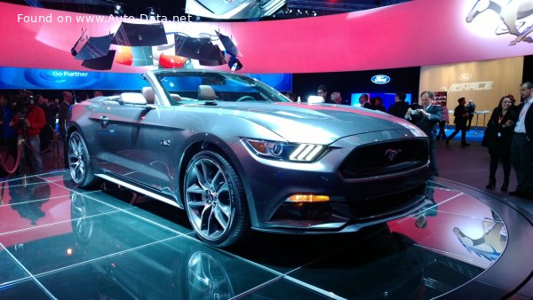 Full specifications and technical details 2015 Ford Mustang Convertible VI GT 5.0 Ti-VCT V8 (421 Hp)