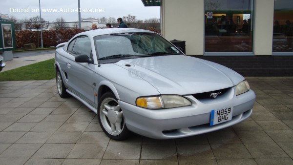 Full specifications and technical details 1995 Ford Mustang IV 4.6 V8 GT (215 Hp)