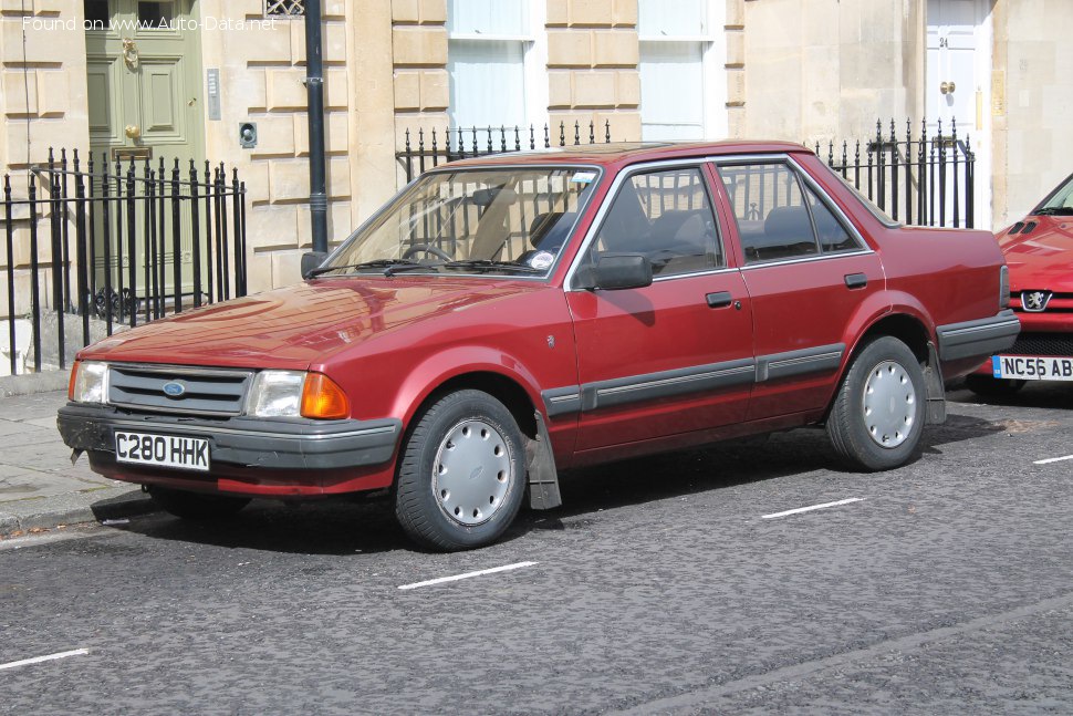 Full specifications and technical details 1984 Ford Orion I (AFD) 1.6 D (54 Hp)