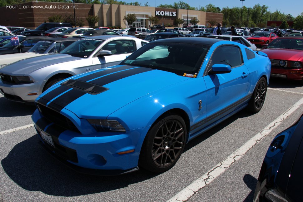 Full specifications and technical details 2013 Ford Shelby II (facelift 2010) GT 500 5.8 V8 (672 Hp)