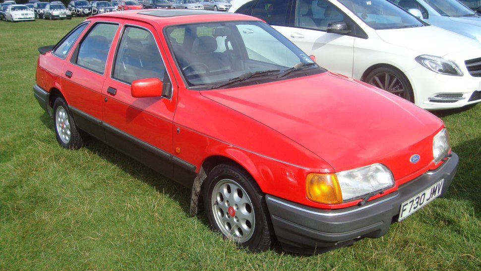 Full specifications and technical details 1987 Ford Sierra Hatchback II 1.8 (90 Hp)