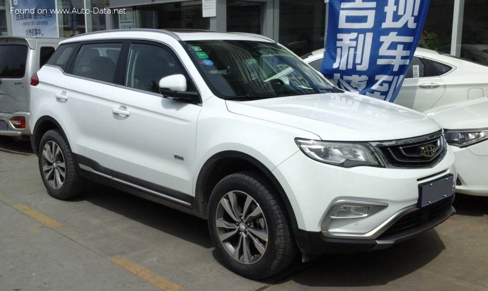 Full specifications and technical details 2016 Geely X7 Sport 2.4 (149 Hp) Automatic