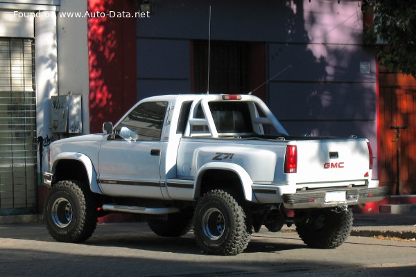 Full specifications and technical details 1988 GMC Sierra 1500 I (GMT400) Regular cab SWB Sportside 5.7 V8 (210 Hp) 4WD