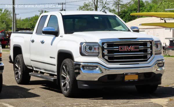 Full specifications and technical details 2016 GMC Sierra 1500 IV (GMTK2XX, facelift 2016) Double Cab 6.2 EcoTec3 V8 (420 Hp) Automatic
