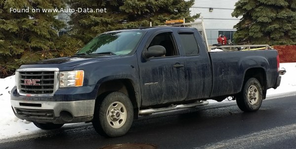 المواصفات والتفاصيل التقنية الكاملة 2011 GMC Sierra 2500HD III (GMT900, facelift 2011) Extended Cab Long Box 6.0 V8 (360 Hp) Automatic