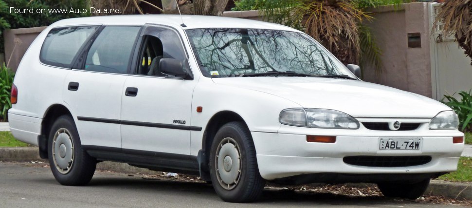 Full specifications and technical details 1991 Holden Apollo Wagon 2.2i 16V SLX (126 Hp)