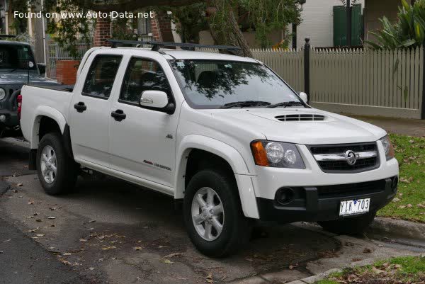 Full specifications and technical details 2008 Holden Colorado I Crew Cab 3.6 V6 (214 Hp)