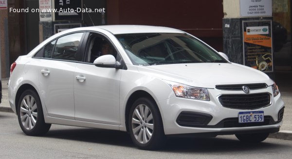 Full specifications and technical details 2015 Holden Cruze Sedan (JH, facelift 2015) 1.6 iTi (180 Hp)