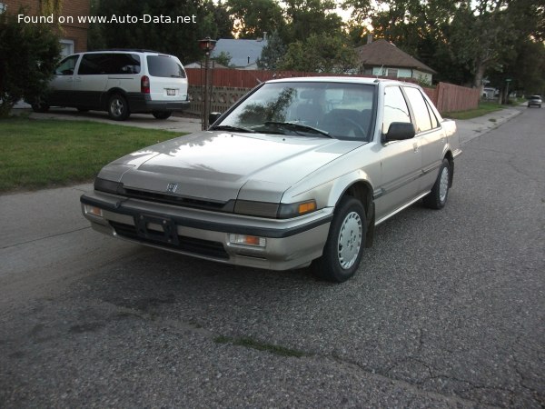 Full specifications and technical details 1987 Honda Accord III (CA4,CA5) 2.0 i 16V (CA5) (137 Hp)