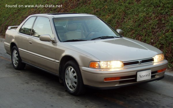 Full specifications and technical details 1990 Honda Accord IV Coupe (CC1) 2.2 i 16V (150 Hp)