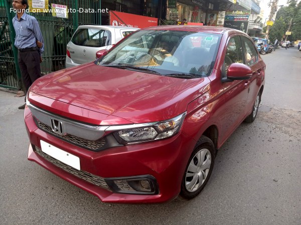 Full specifications and technical details 2018 Honda Amaze II 1.2 i-VTEC (90 Hp)