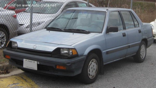 Full specifications and technical details 1983 Honda Civic III Hatchback 1.5 GL (86 Hp)