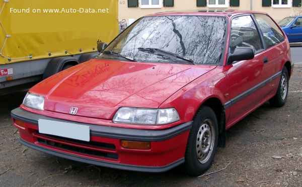 المواصفات والتفاصيل التقنية الكاملة 1987 Honda Civic IV Hatchback 1.5 i 16V (90 Hp)