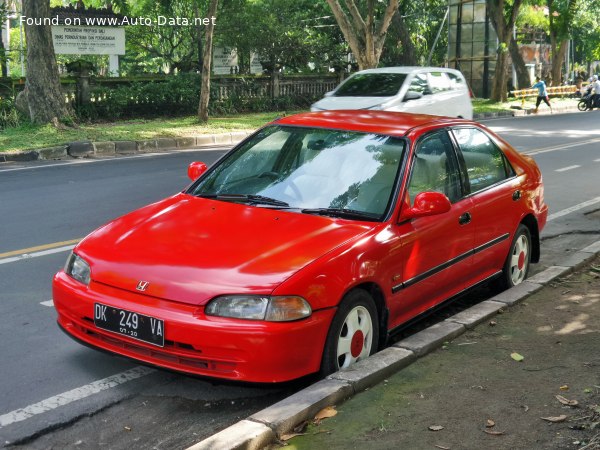 Full specifications and technical details 1991 Honda Civic V 1.5i 16V (90 Hp)