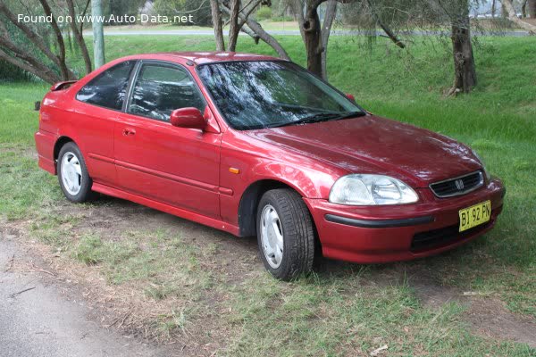 Spécifications complètes et détails techniques 1996 Honda Civic VI Coupe 1.6i (105 Hp)
