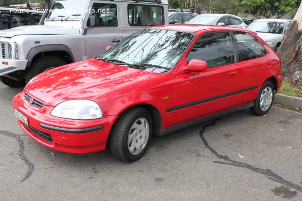 Spécifications complètes et détails techniques 1995 Honda Civic VI Hatchback 1.4i S (90 Hp)