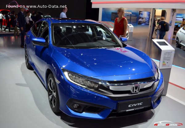 Full specifications and technical details 2017 Honda Civic X Sedan 1.5 VTEC (182 Hp) Turbo