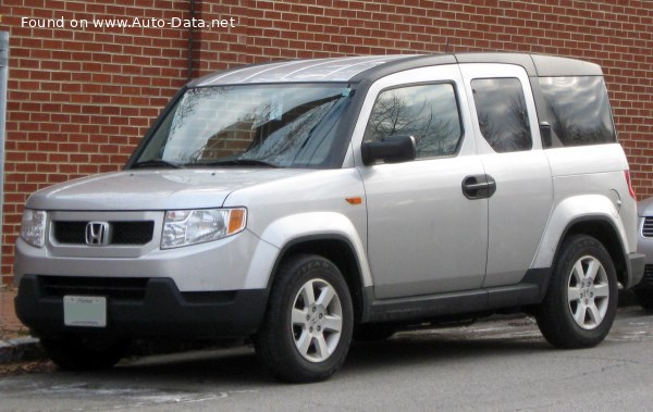 Full specifications and technical details 2008 Honda Element I (facelift 2008) 2.4 (166 Hp)