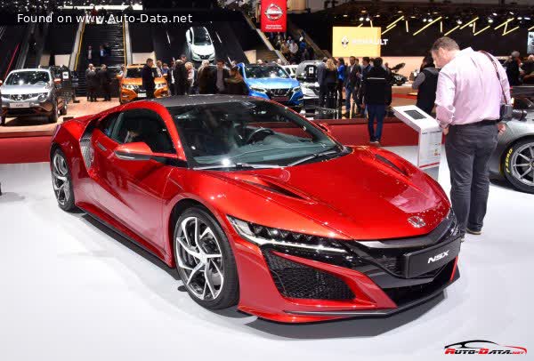 Full specifications and technical details 2016 Honda NSX II Coupe 3.5 i-VTEC Bi-Turbo V6 (581 Hp) Hybrid SH-AWD DCT