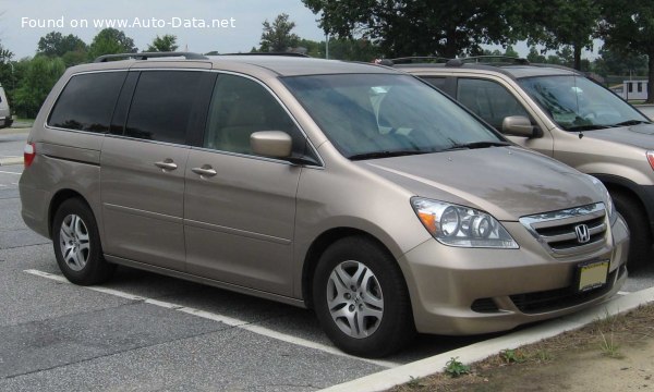 المواصفات والتفاصيل التقنية الكاملة 2004 Honda Odyssey III 2.4 i 16V 4WD (160 Hp)