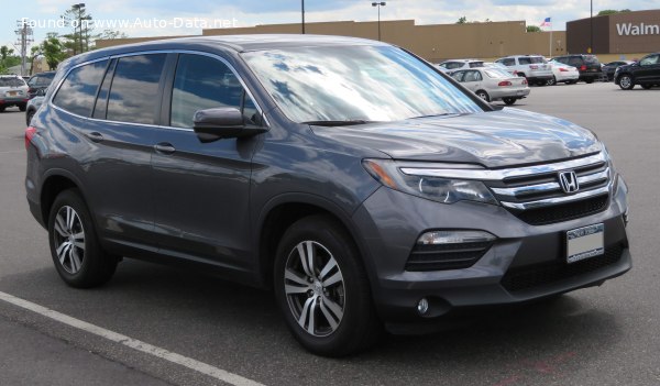 Full specifications and technical details 2016 Honda Pilot III 3.5 V6 (280 Hp) AWD Automatic 9-speed