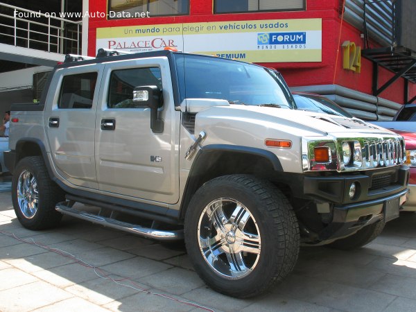 Full specifications and technical details 2007 Hummer H2 SUT 6.2i V8 (398 Hp) 4x4 Automatic