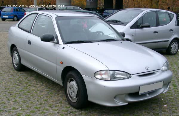 Spécifications complètes et détails techniques 1994 Hyundai Accent Hatchback I 1.3 i (60 Hp)
