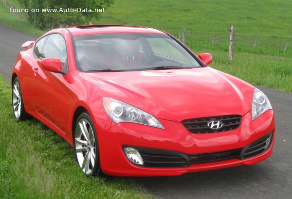 Full specifications and technical details 2009 Hyundai Genesis Coupe 3.8 V6 24V (306 Hp)