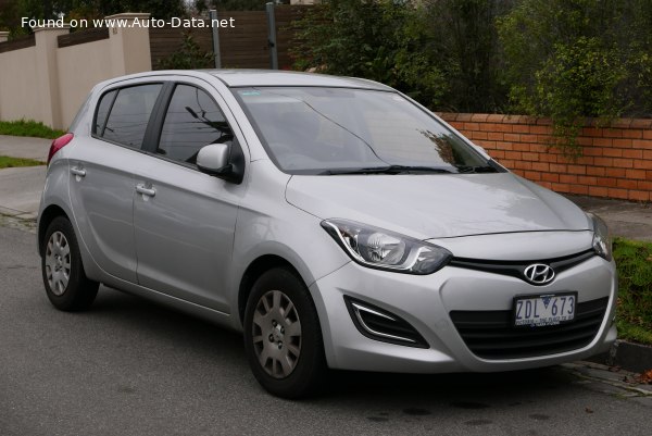 Full specifications and technical details 2012 Hyundai i20 I (PB facelift 2012) 1.2 16V (86 Hp)