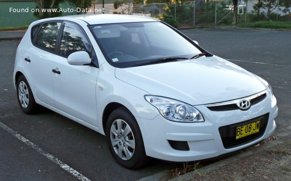 Full specifications and technical details 2007 Hyundai i30 I 1.6 CRDi (116 Hp) Automatic