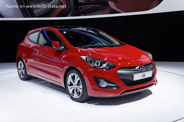 Full specifications and technical details 2013 Hyundai i30 II Coupe 1.6 (120 Hp)