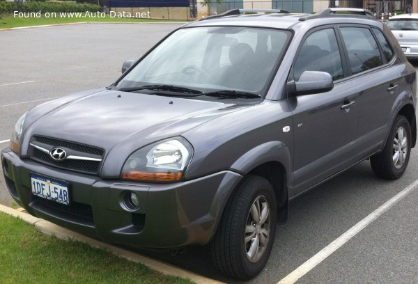 المواصفات والتفاصيل التقنية الكاملة 2004 Hyundai Tucson I 2.7 i V6 24V 4WD (173 Hp) Automatic