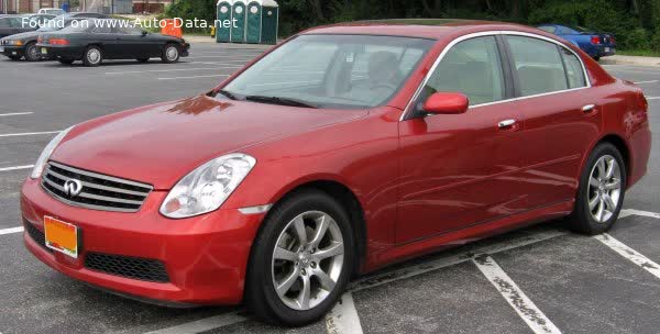 Full specifications and technical details 2002 Infiniti G35 Sedan (V35) 3.5 i V6 24V (260 Hp)