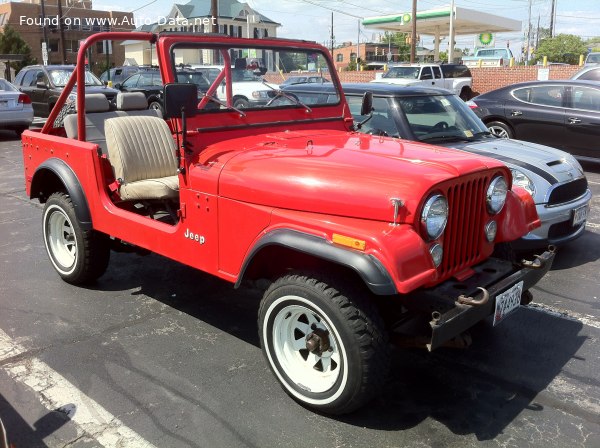 Full specifications and technical details 1980 Jeep CJ-7 2.5 (82 Hp)