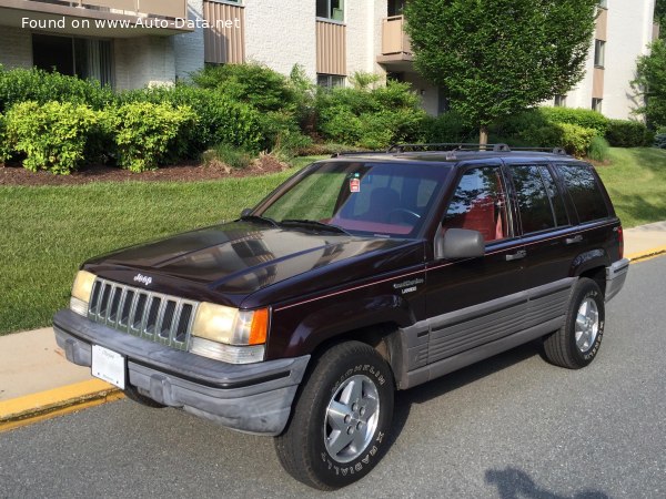 Full specifications and technical details 1992 Jeep Grand Cherokee I (ZJ) 5.2i V8 (223 Hp) 4x4 Automatic