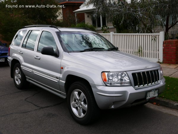 Full specifications and technical details 2001 Jeep Grand Cherokee II (WJ) 4.7 V8 (223 Hp) 4x4 Automatic