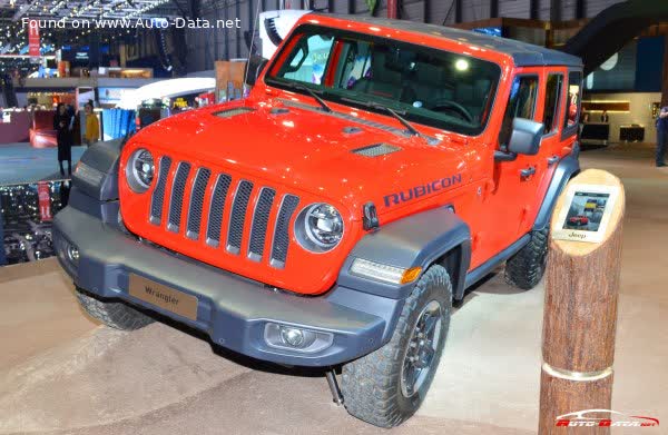 Spécifications complètes et détails techniques 2019 Jeep Wrangler IV Unlimited (JL) Sport 2.0 Turbo (270 Hp) 4x4 Automatic